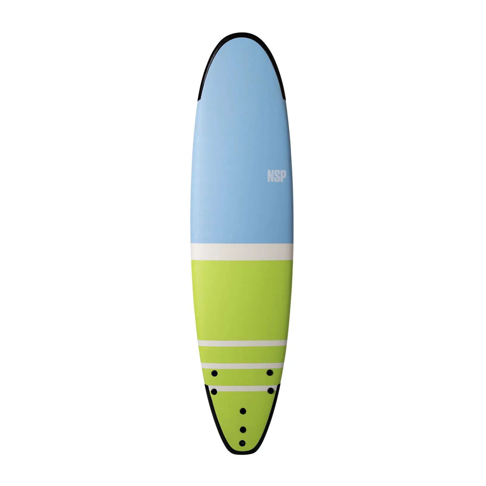 NSP Funboard P2 Soft 7'4" Tail Dip Green Stripes   NSP Europe