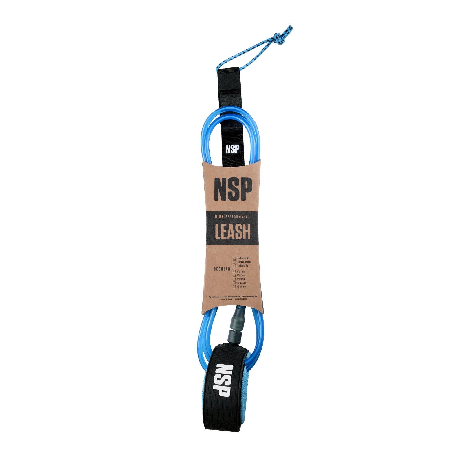 NSP Surf Leash 6′ — 7 mm Blue  NSP Europe